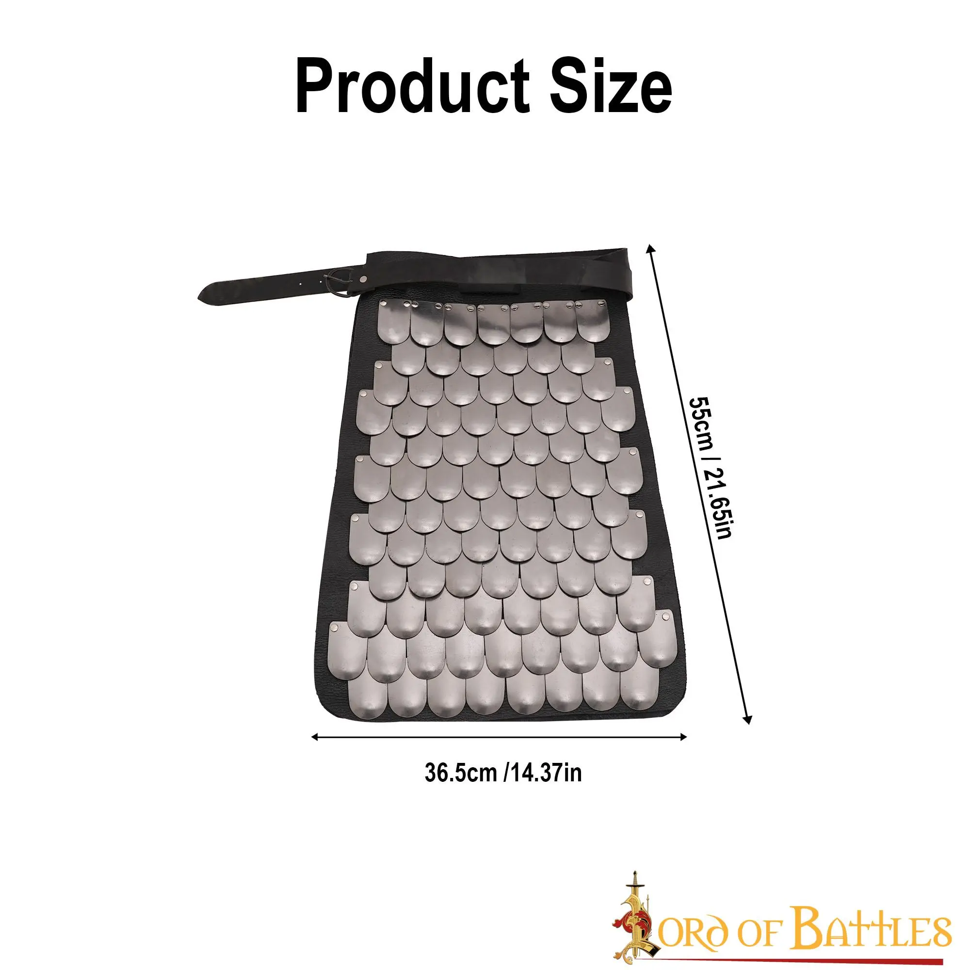 Viking Warrior Scale Skirt Genuine Leather And 20 Gauge Steel Scales - Image 3