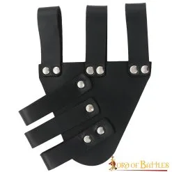 Medieval Angled Tri Buckle Rapier Frog Genuine Leather Frog