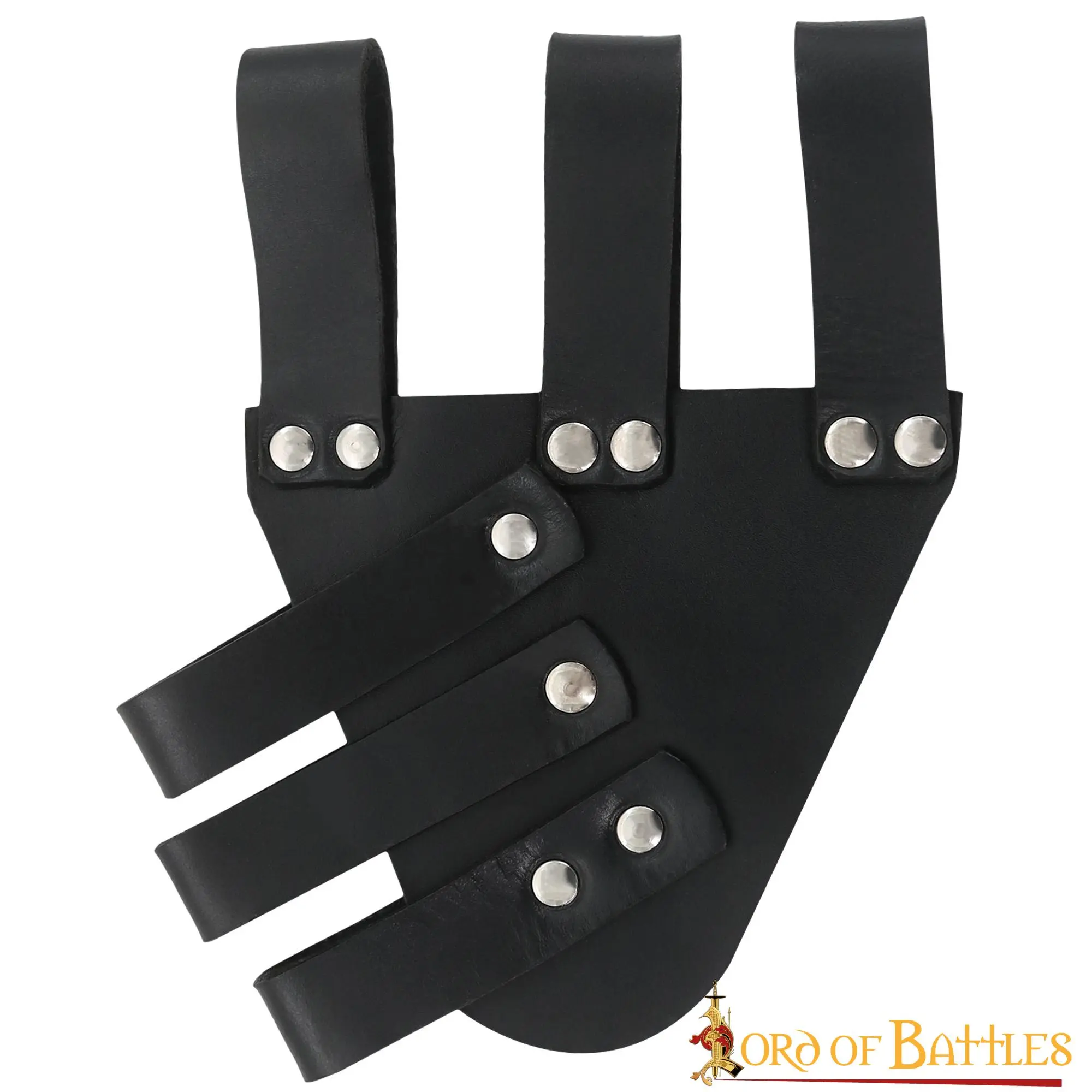 Medieval Angled Tri Buckle Rapier Frog Genuine Leather Frog