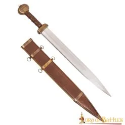 Decorative Roman Gladius Sword With Leather Scabbard