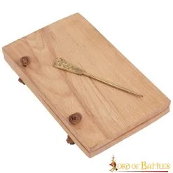Roman Wax Tablet With Pure Brass Stylus Functional Wooden Accessory