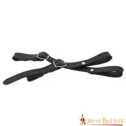 Medieval Sword Hanging Paired Belts Crafted From Genuine Leather