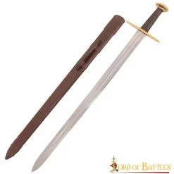 Medieval Type XI Oakeshott Typology Sword With Leather Scabbard