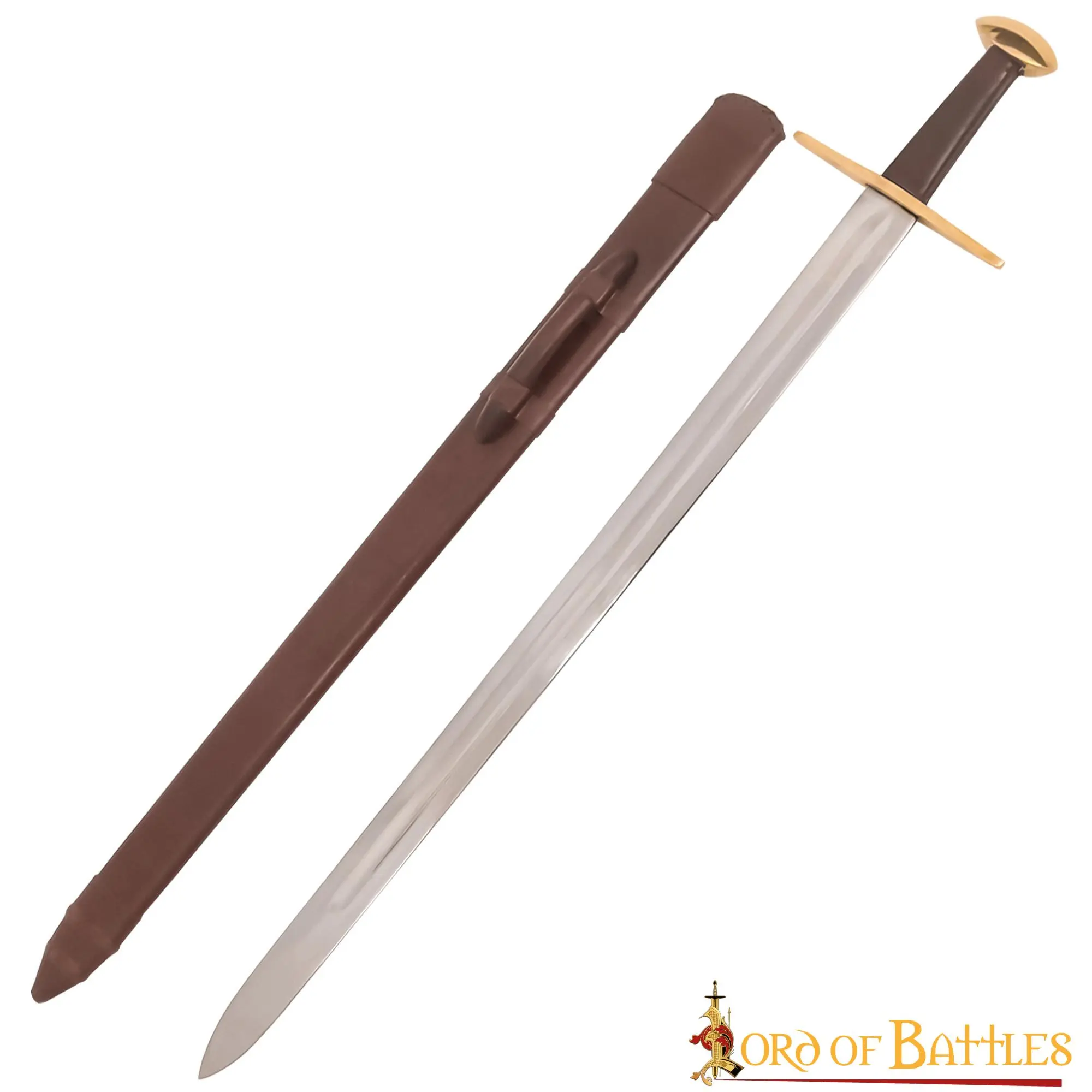 Medieval Type XI Oakeshott Typology Sword With Leather Scabbard