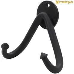 Mythrojan Heavy Sword Wall Mount In Forged Black Finish : Universal Sword Holder Wall Display