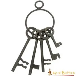 Medieval Dungeon Decorative Key Set Of 5 Hand Forged Iron