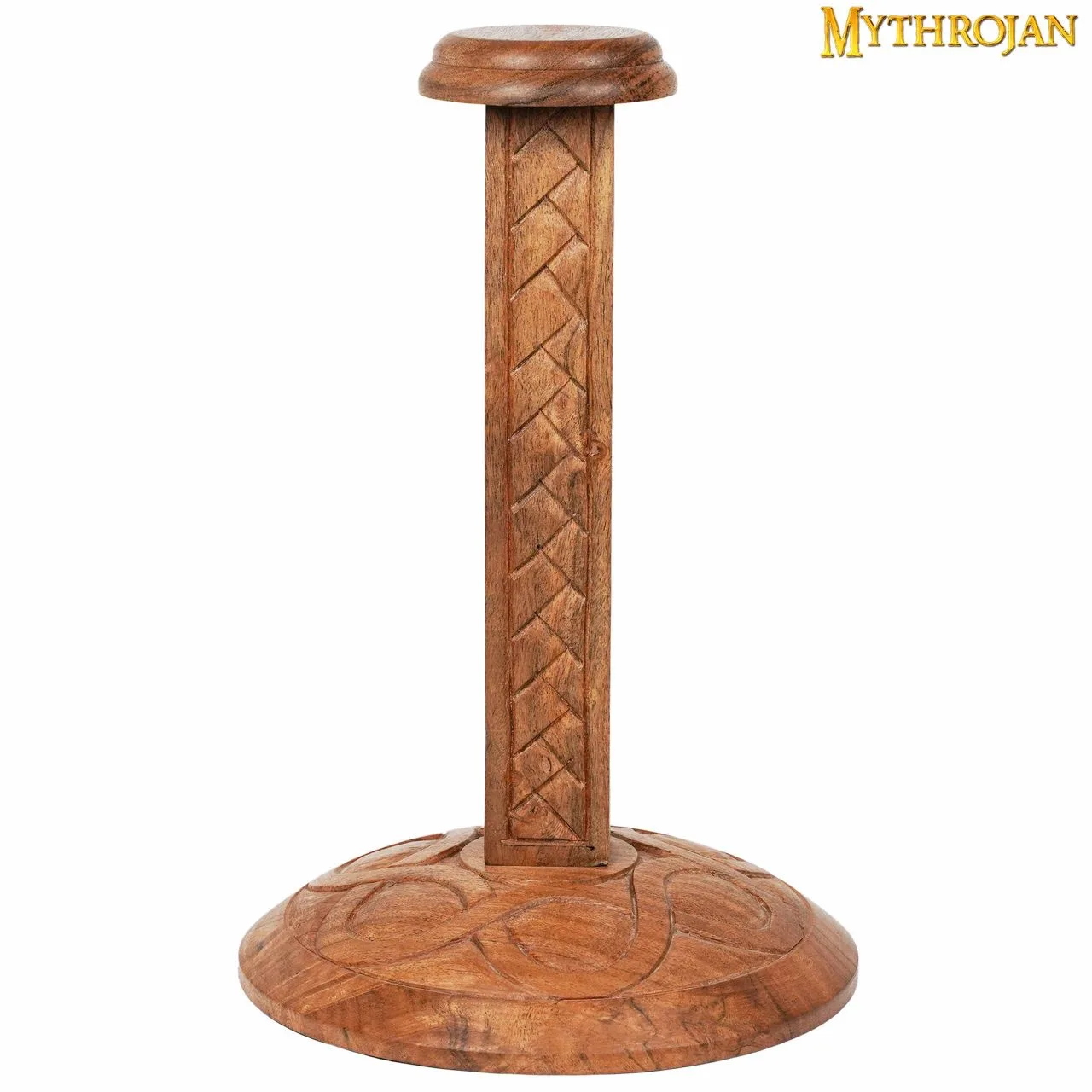 Mythrojan Wooden Helmet Stand: Height : 15″