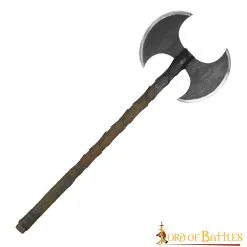 Viking Double Edged Axe With Carbon Steel Head