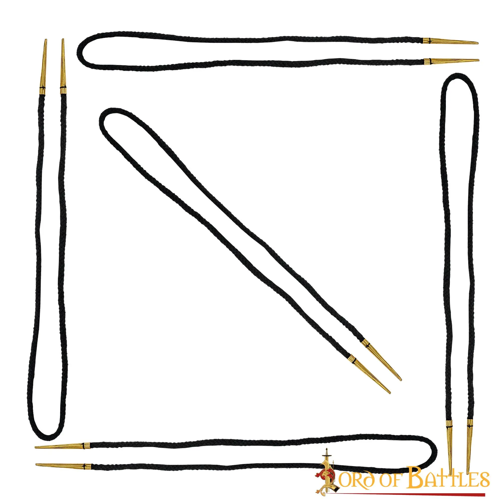 Pure Brass Aiglets With Black Cotton Strings - Image 4