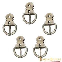 Dark Ages Armor Tough Steel Buckle Set Of 5