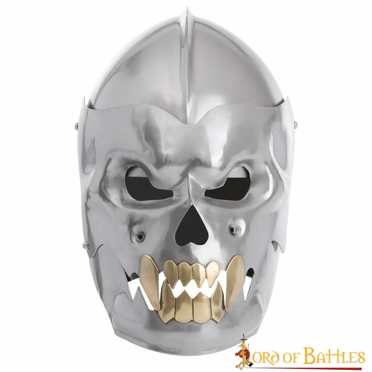 Demonic Skull Terrifying Fantasy Helmet With Leather Liner For LARP & Cosplay