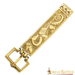 Ornate Viking Pure Solid Brass Belt Buckle Functional Accessory