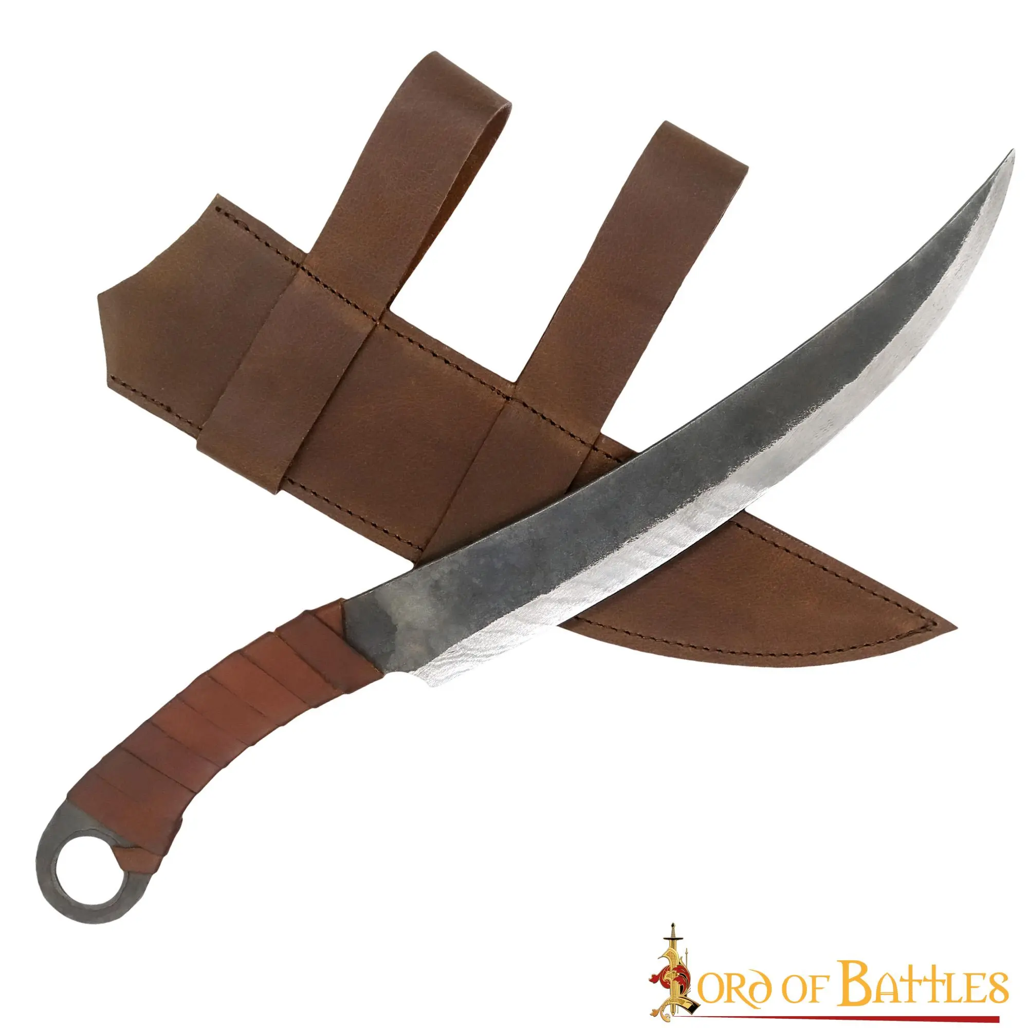 Medieval Huntsman Hand Forged Knife With Genuine Leather Sheath