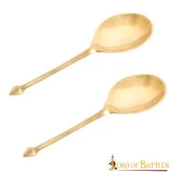 Roman Spoon Pure Solid Brass Functional Cutlery Set Of Two Pieces