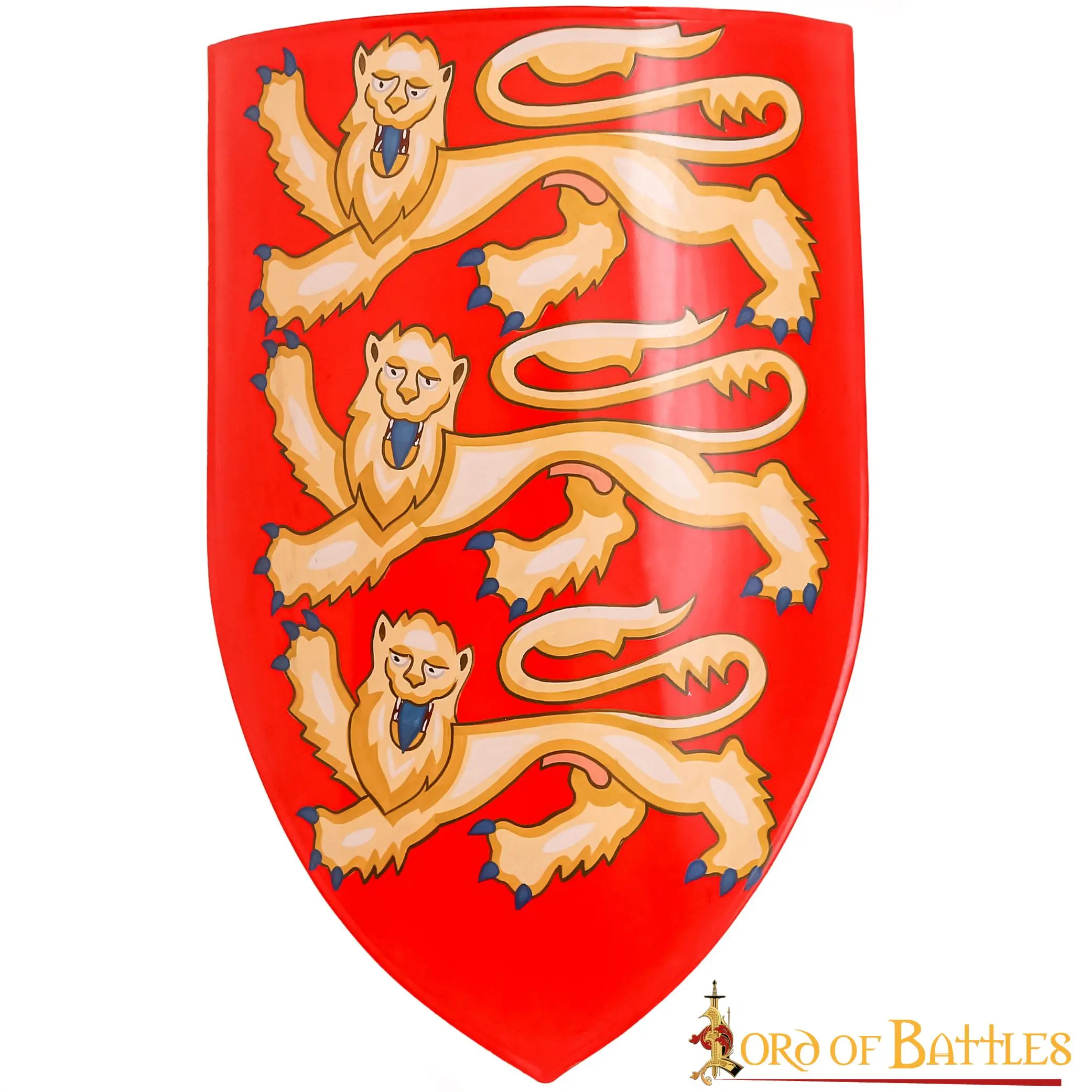 King Richard The Lionheart Decorative Steel Shield Royal Coat Of Arms