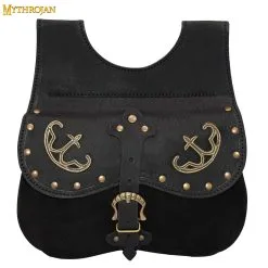 MYTHROJAN LATE MEDIEVAL KIDNEY POUCH Historical 14th-15th Century Bollock Purse 10”×10”