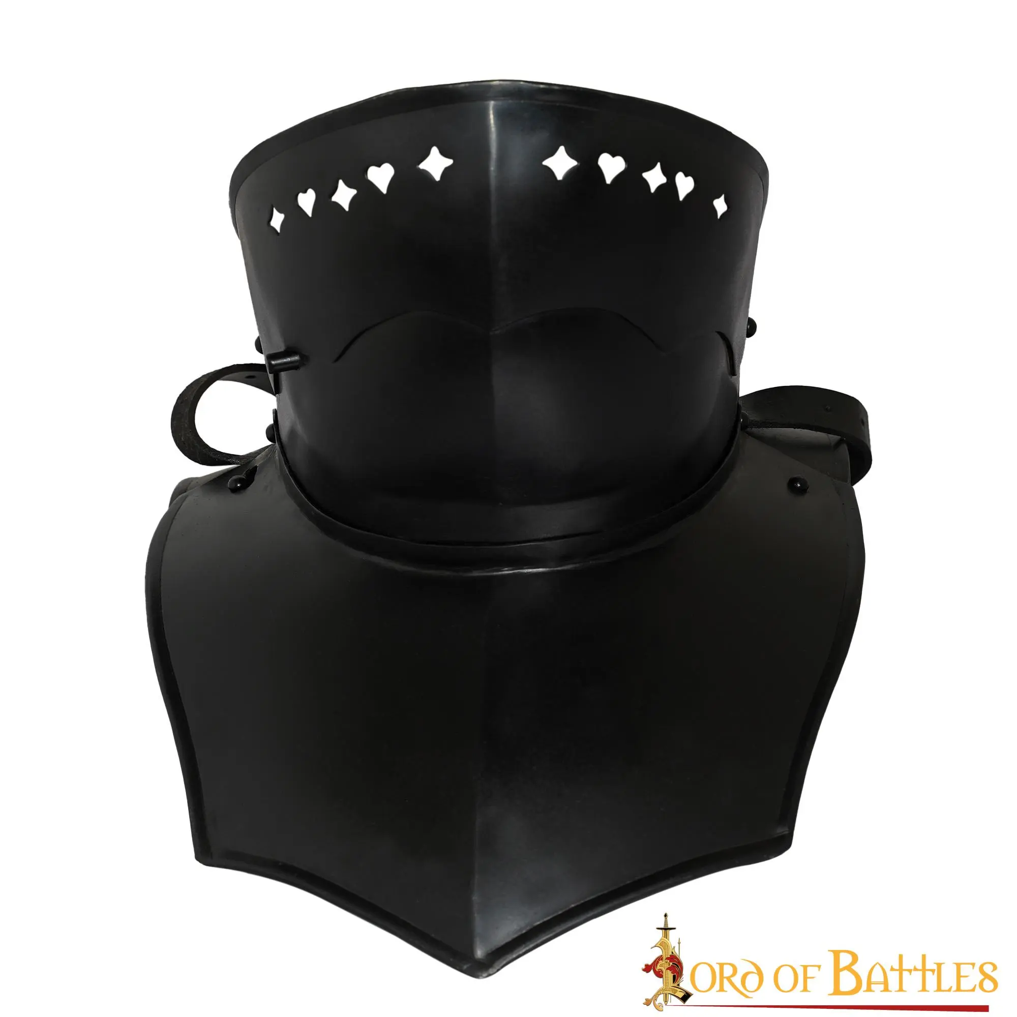 Black Knight Gorget With Foldable Bevor - Image 2