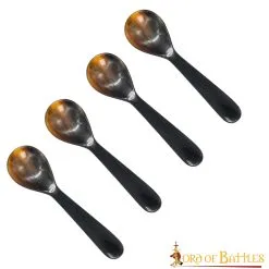 Viking Authentic Horn Spoon Set Of 4 Handcrafted Genuine Horn Accessory