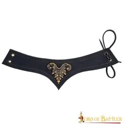 Medieval Leather Accessory With Antique Brass Mount