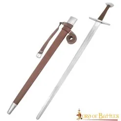 Medieval Type XI Oakeshott Typology Functional Sword With Leather Scabbard