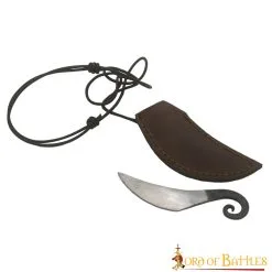 Viking Feasting Hand Forged Knife With Genuine Leather Sheath