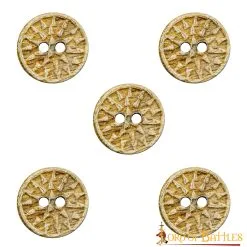 Medieval Horn Buttons Set Of 5 Handcrafted Genuine Buffalo Horn