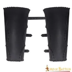 Fantasy Leather Greaves Handcrafted Genuine Leathercraft