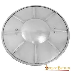 Medieval Round Fluted Buckler Fencing Steel Shield