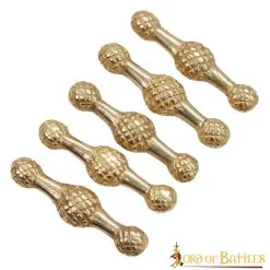 Medieval Pure Solid Brass Leather Mount Set Of 5