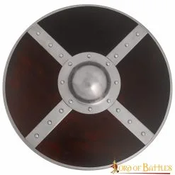 Viking Wooden Shield With Steel Umbo And Fittings
