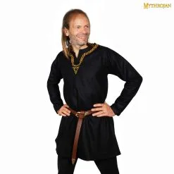 Mythrojan Embroidered Woolen Viking Tunic Medieval Vikings LARP Wool
