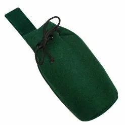 Mythrojan Woolen Drawstring Belt Pouch: Medieval Viking Bag SCA LARP GN Coin Purse, Genuine Wool, Green, 8”×6.5”