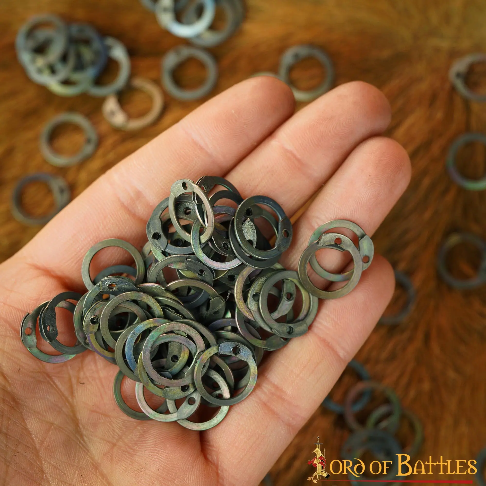 Loose Titanium Flat Rings With Dome Rivets DIY Chainmail Armor - Image 6