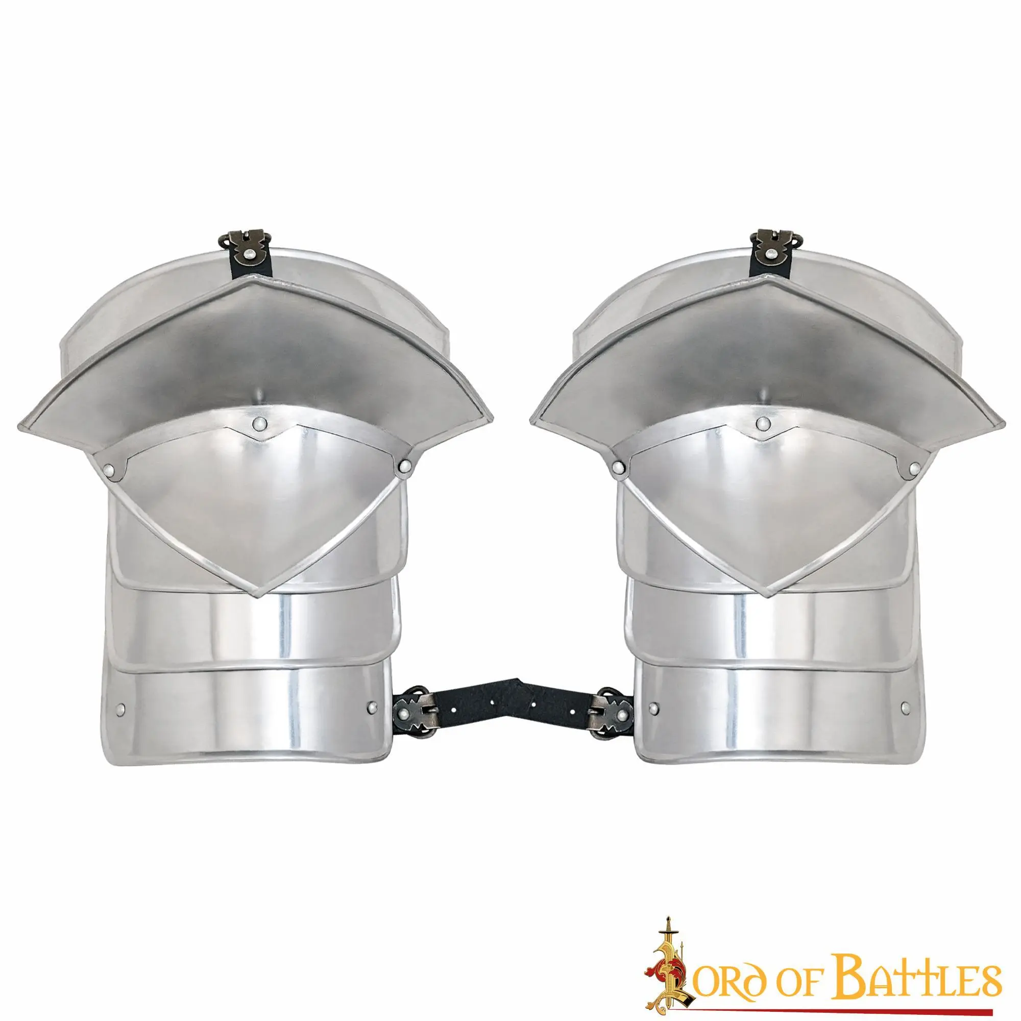 Medieval Fantasy Knightly Pauldrons With Blade Breakers 18 Gauge - Image 3