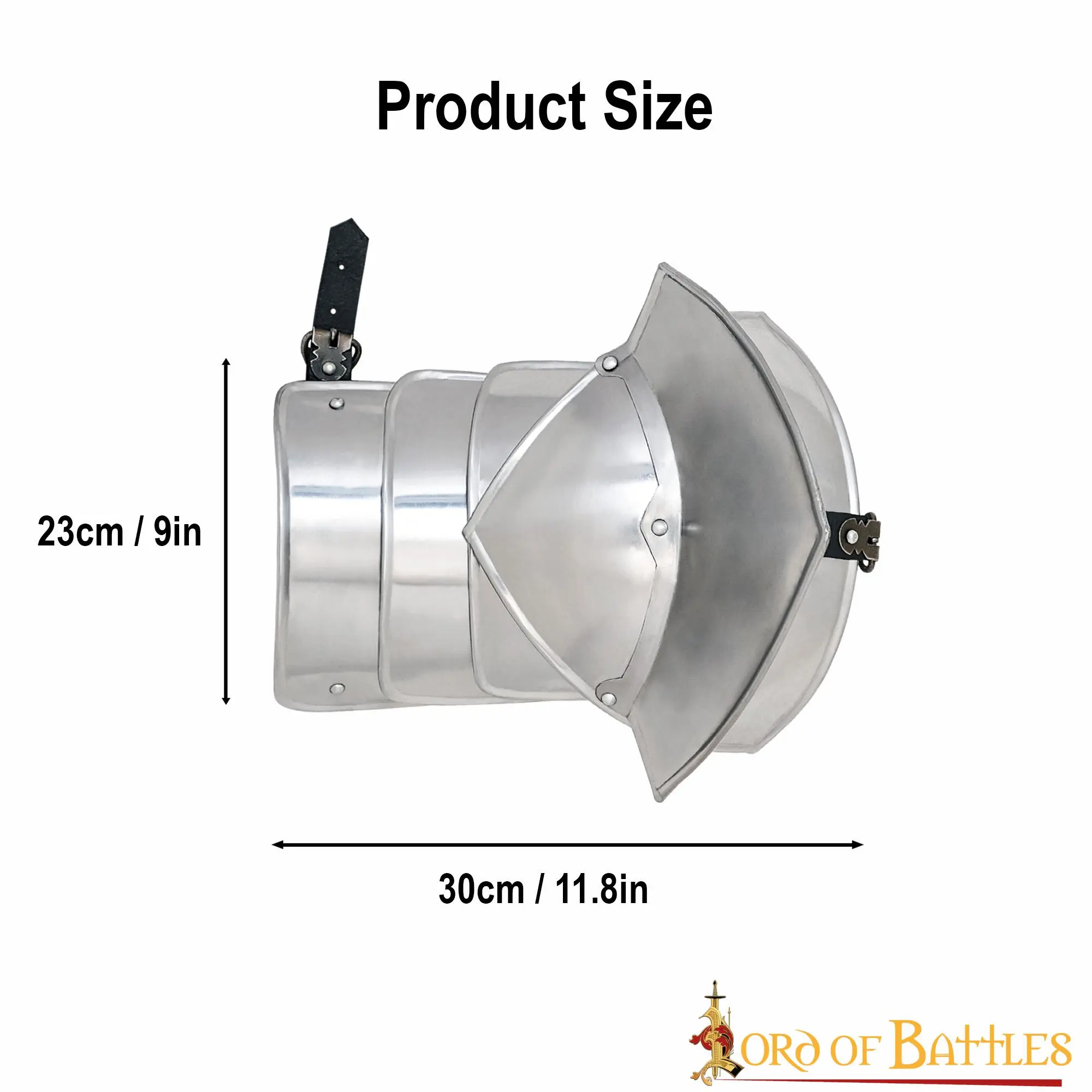 Medieval Fantasy Knightly Pauldrons With Blade Breakers 18 Gauge - Image 4