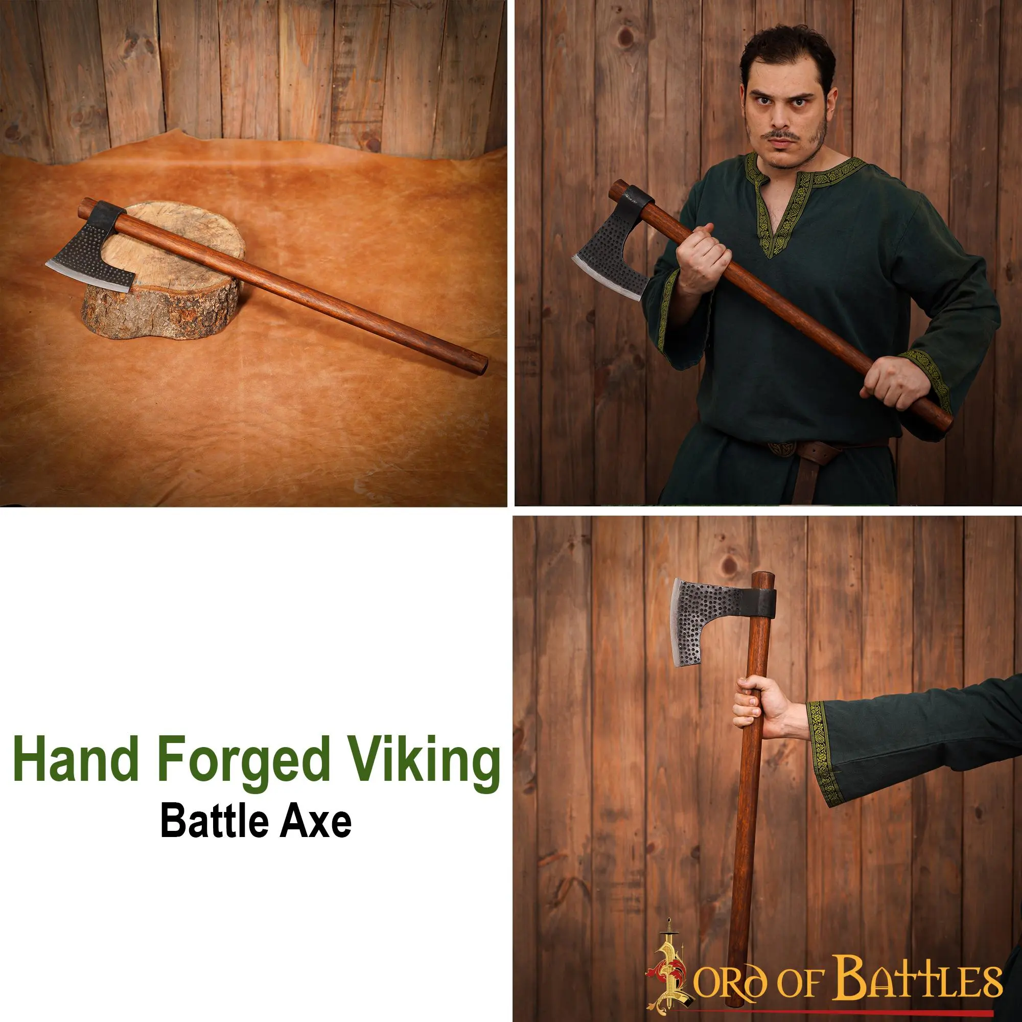 Viking Bearded Axe With Hand Forged Carbon Steel Head - Image 5