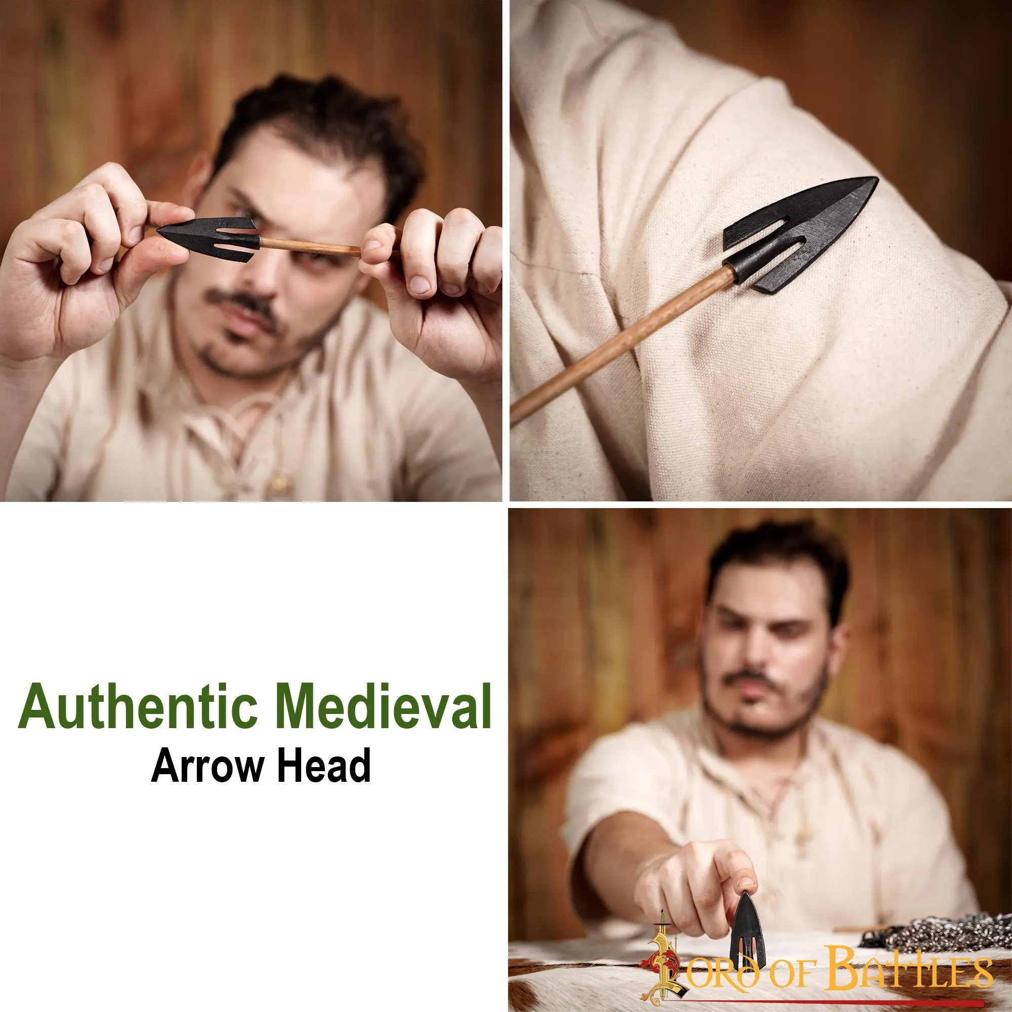 Late Medieval Swallow Tail Arrowhead Hand Forged From Iron - Image 5