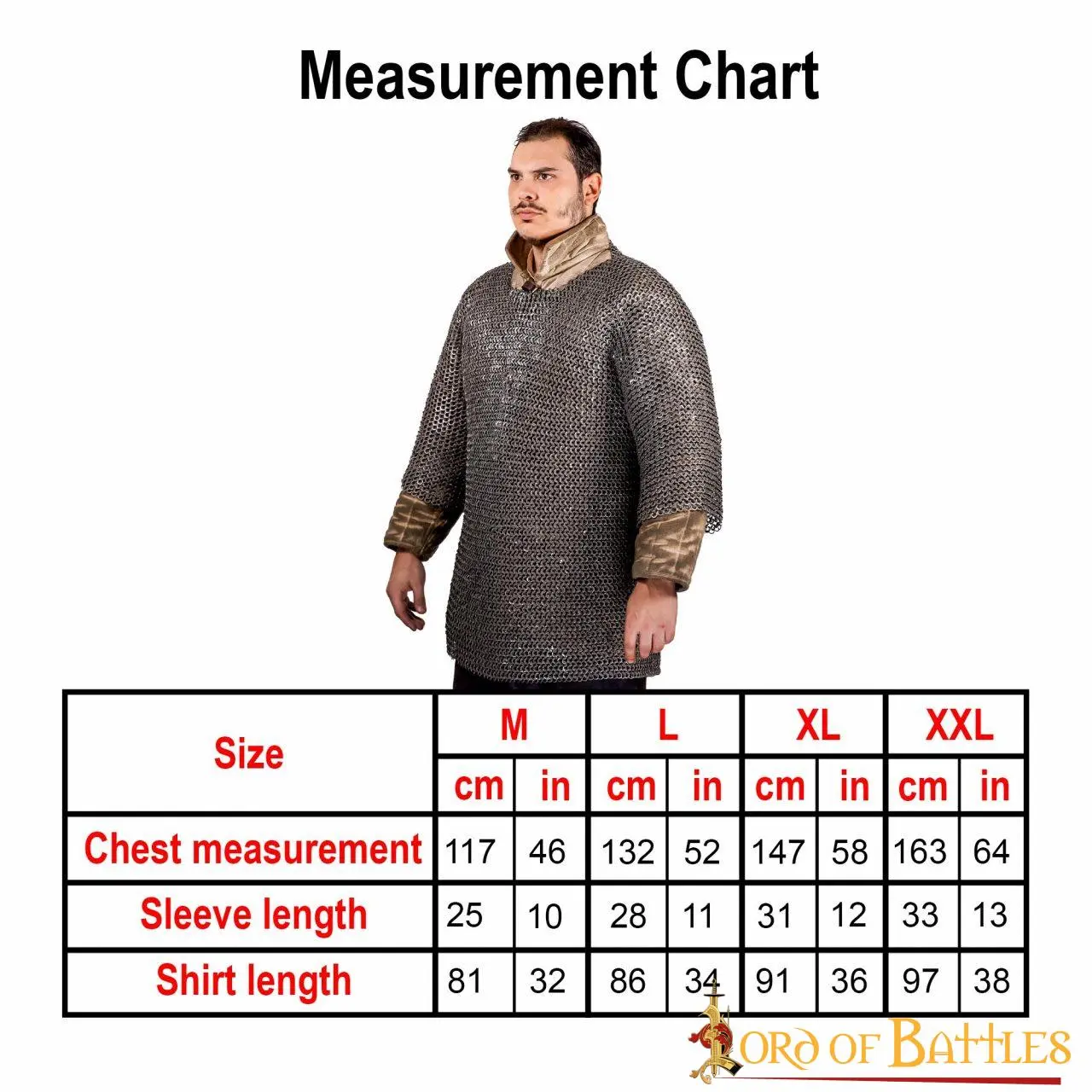 Flat Ring Chainmail Medieval Half Sleeves Shirt Haubergeon, Riveted And Alternating, ID 9 Mm, Mild Steel - Image 3