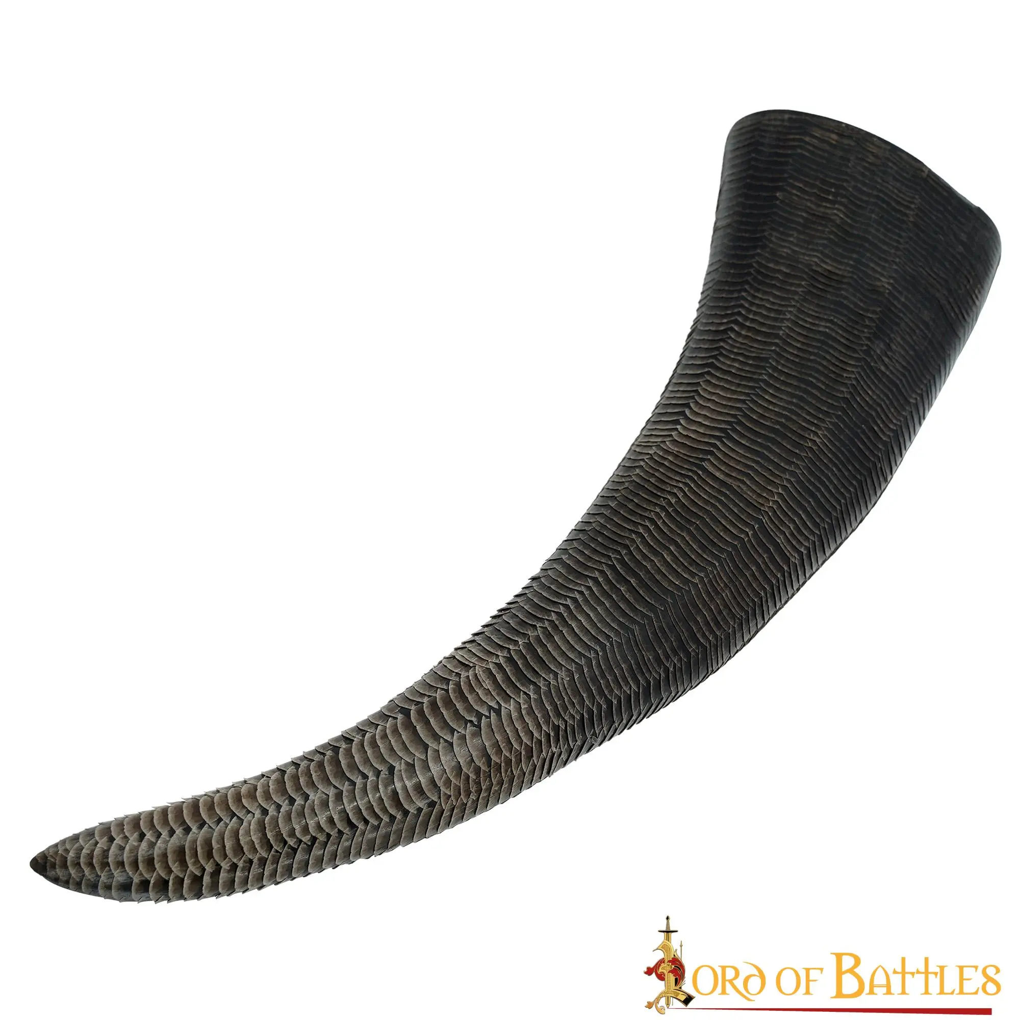 Medieval Viking Drinking Horn With Carved Scales Genuine Buffalo Horn - Image 2