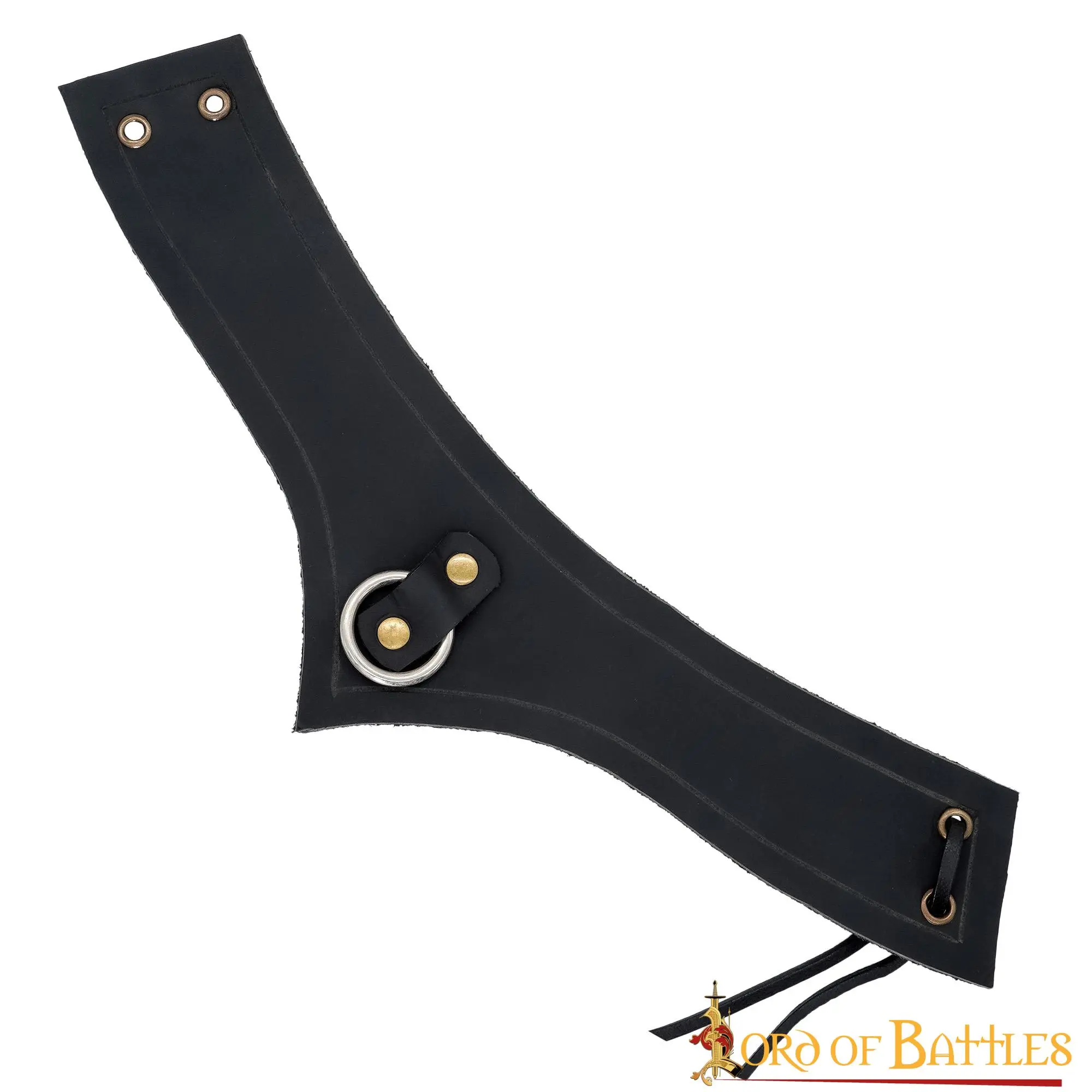 Medieval Genuine Leather Accessory With Steel Ring - Image 2