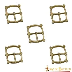 Plain Pure Solid Brass Buckle Set Of 5