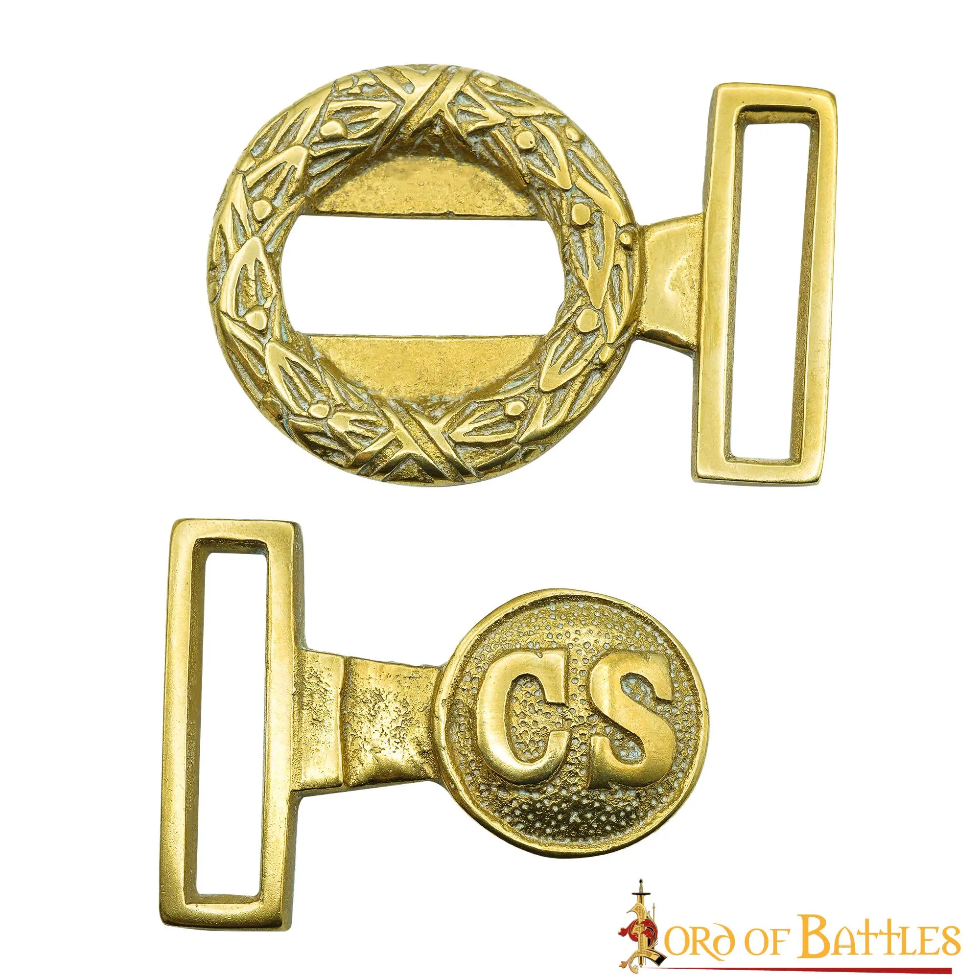 Civil War Confederate Officers Brass Belt Buckle - Image 2