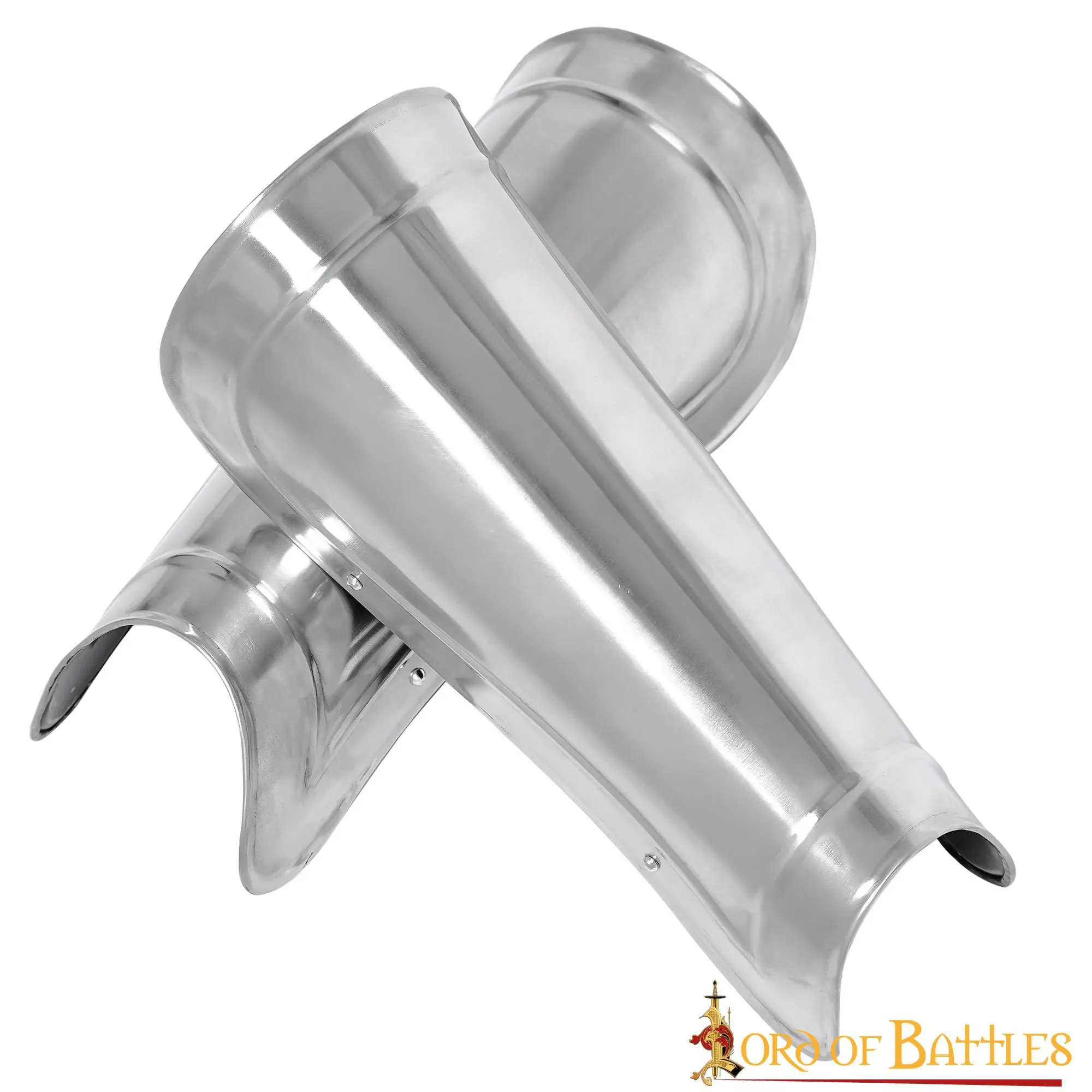 Medieval Fantasy Plain Greaves LARP Armor 18 Gauge - Image 3