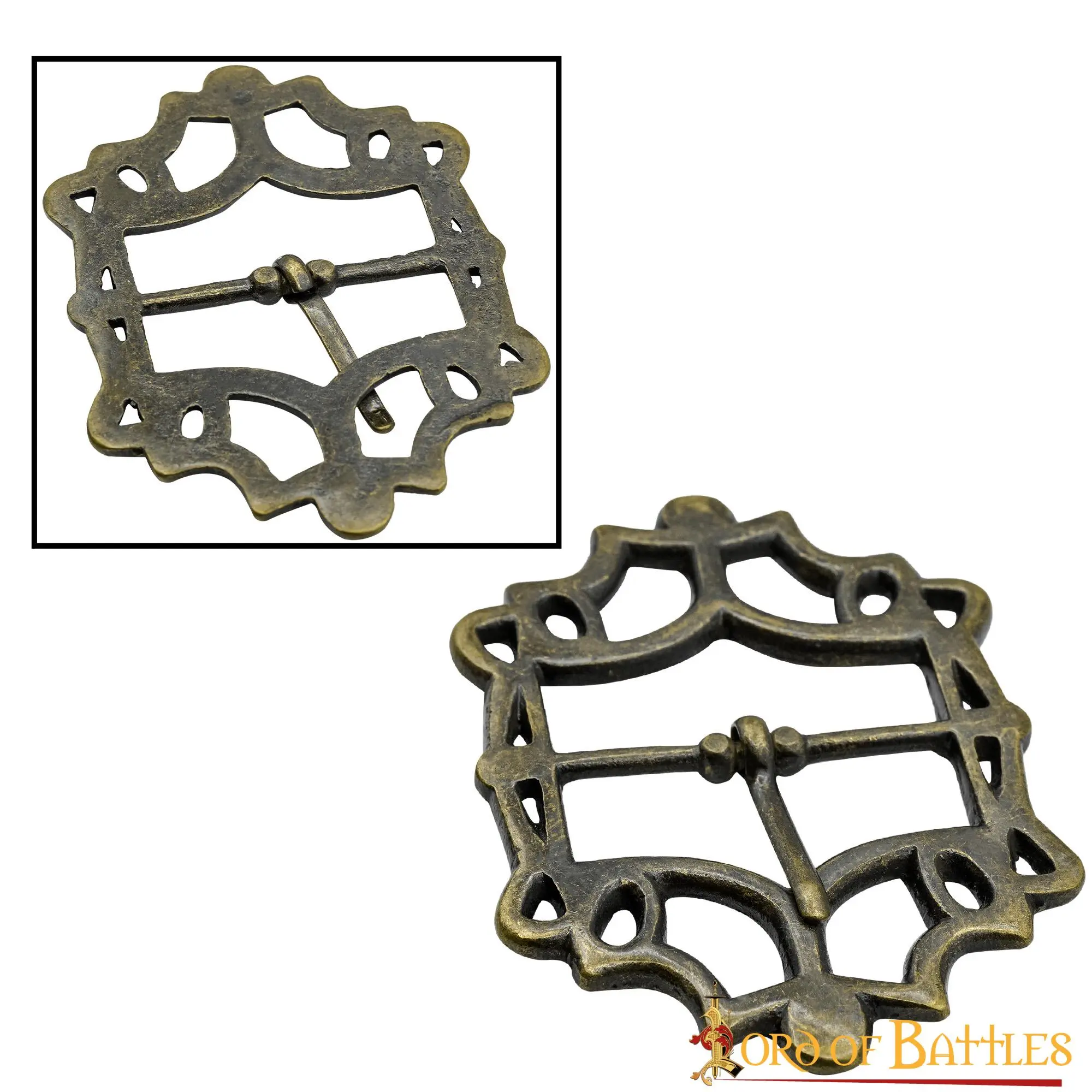 Antique Brass Large Pirate Belt Buckle - Image 2