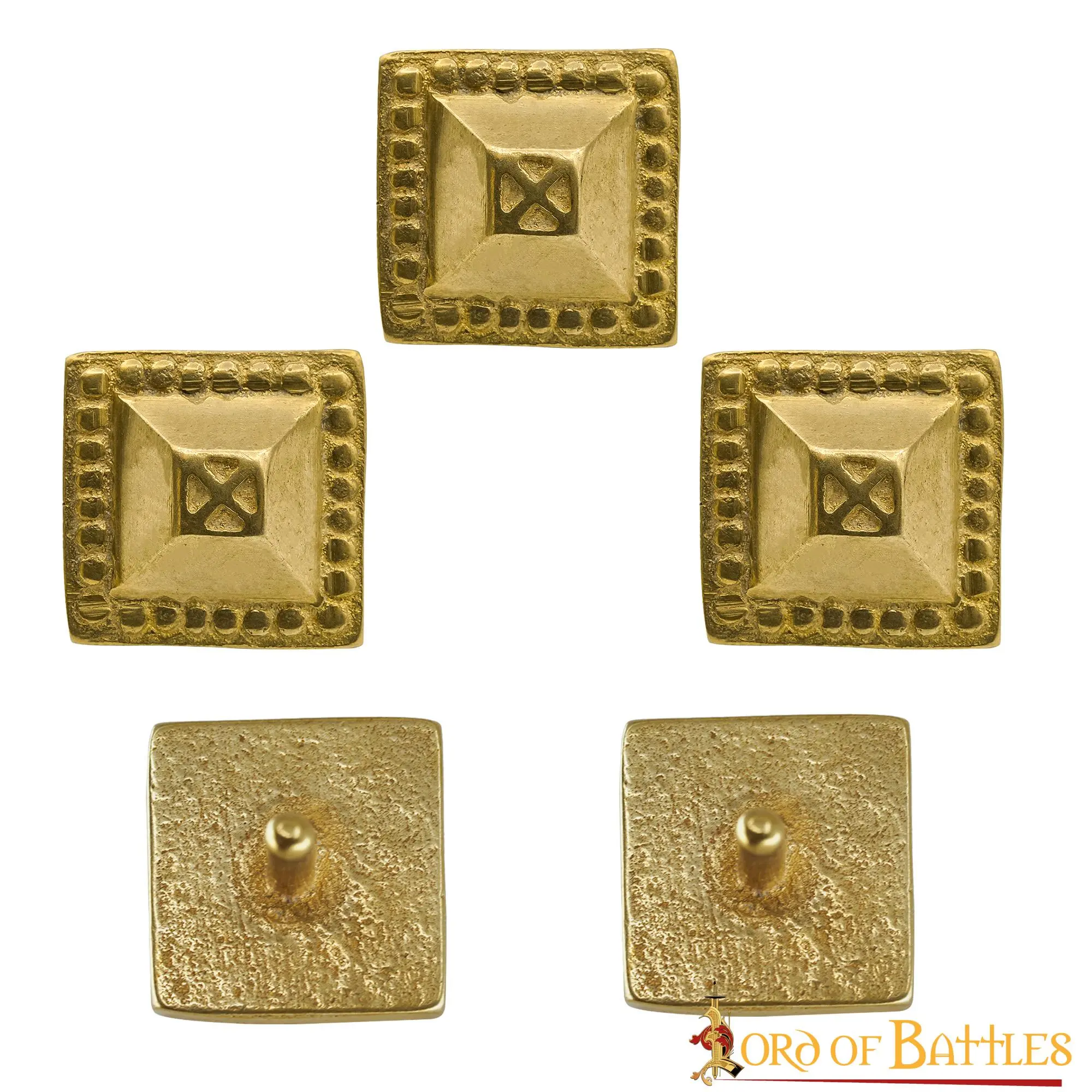 Elite Pure Solid Brass Leather Mounts Functional Set Of 5 - Image 2