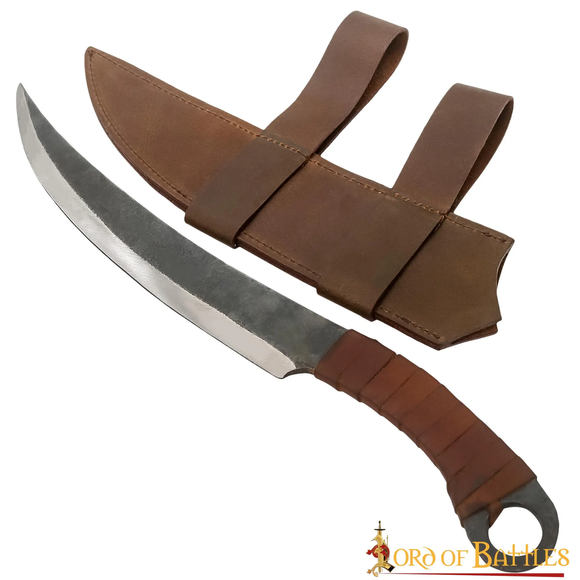 Medieval Huntsman Hand Forged Knife With Genuine Leather Sheath - Image 2