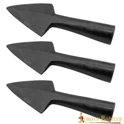 Medieval Hand Forged Arrowhead With Triangle Tip Set Of Three