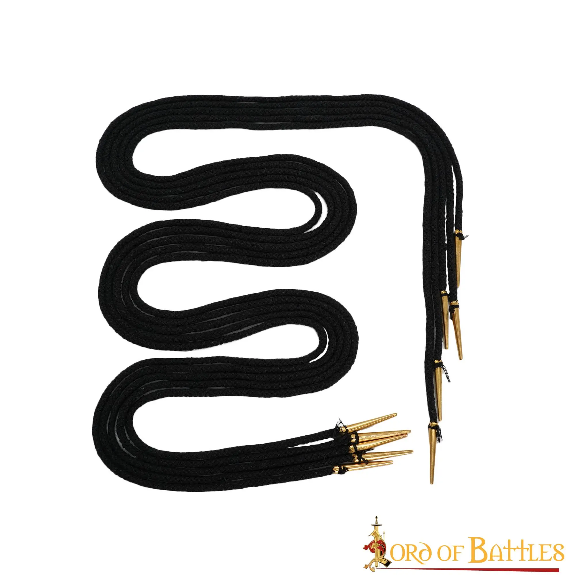 Medieval Pure Brass Aiglets Fabric Black Strings Ideal Clothing Accessory - Image 2