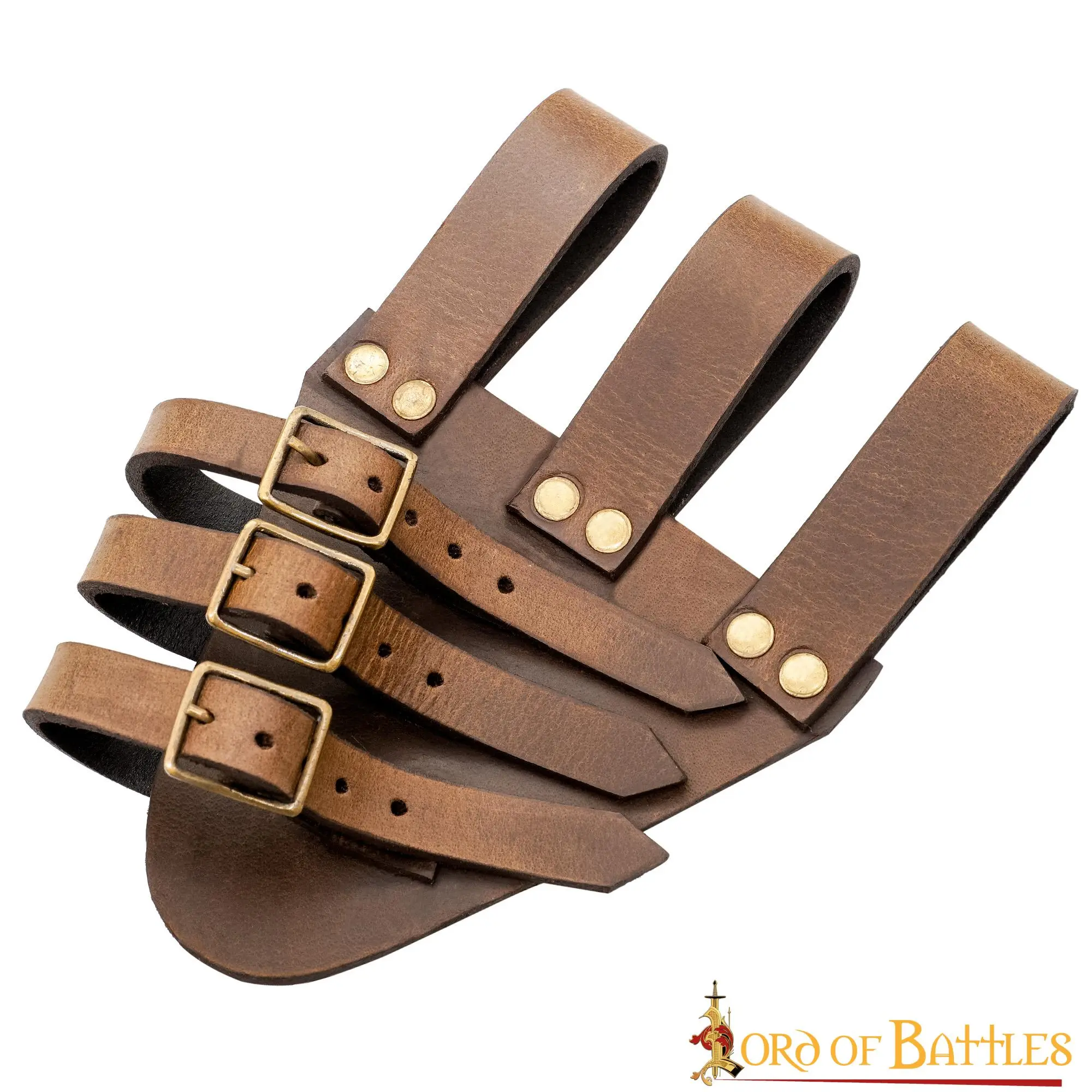 Tri Buckle Angled Sword Frog Genuine Leathercraft - Image 2