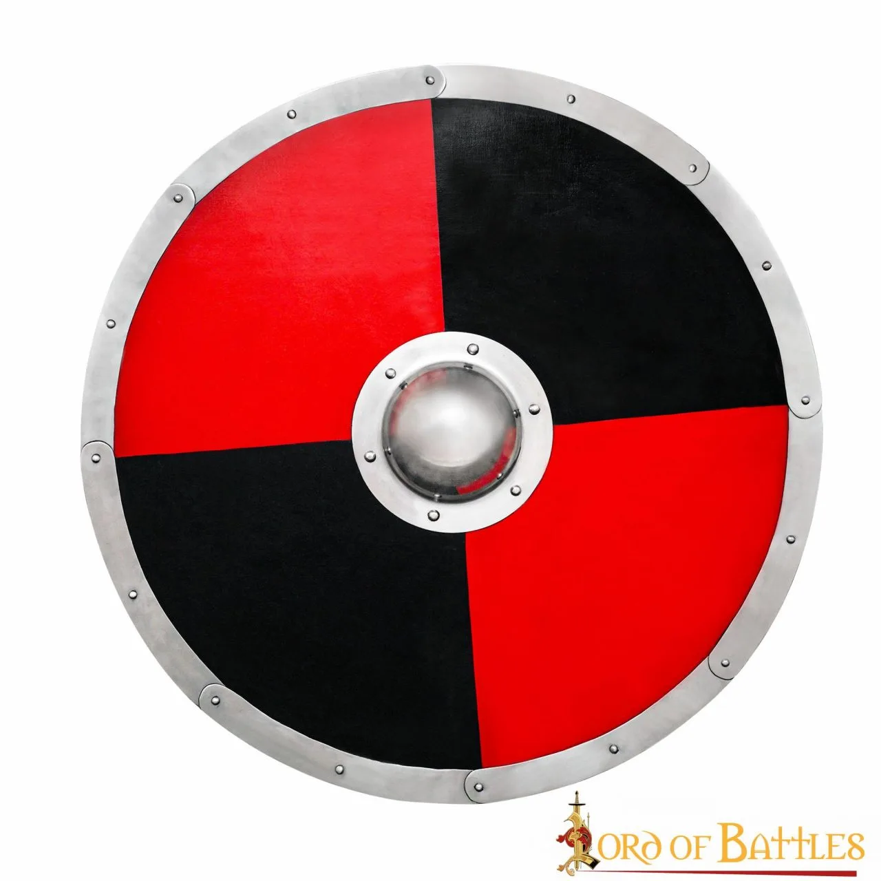 Classic Anglo Saxon Functional Black And Red Medieval Shield